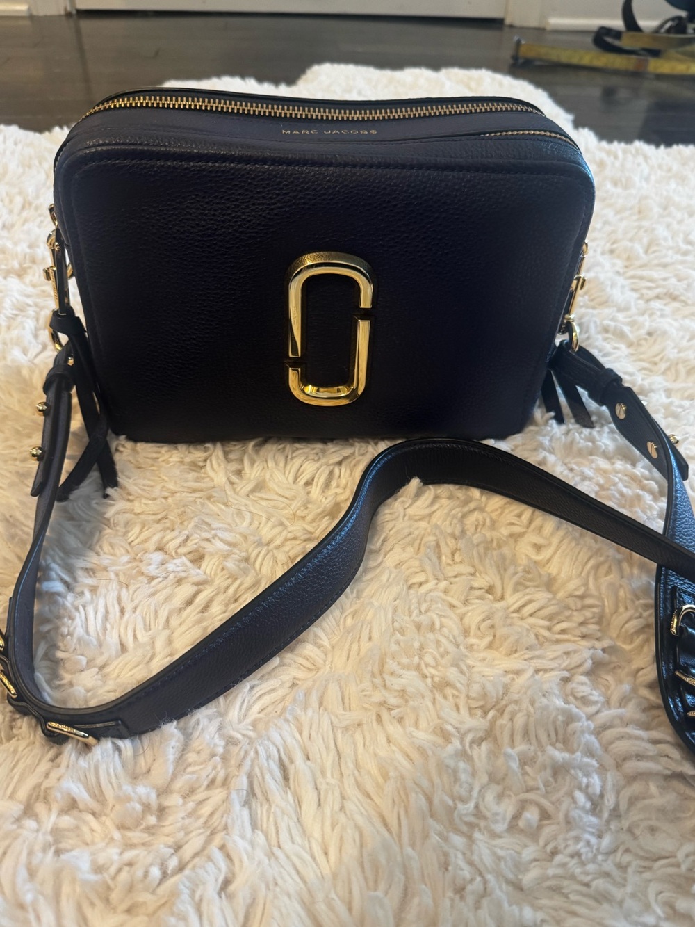 MARC JACOBS The Softshot M0014591 Navy Leather Women's Shoulder Bag - Picture 2 of 12